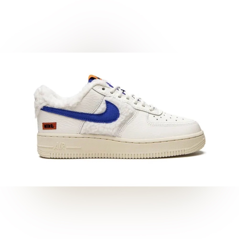 Nike Air Force 1 ’07 “Sherpa Fleece” Sneakers White/Blue Women’s 9